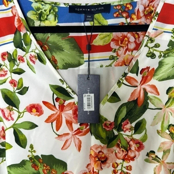 Tommy Hilfiger NWT blouson 18w plus size sleeveless flowers cocktail dress - Picture 4 of 7